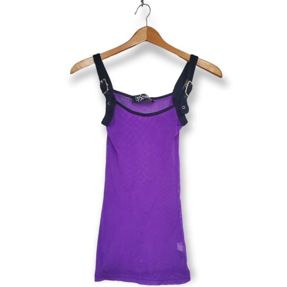 Lip Service Large Purple Mesh Tank Top - Picture 12 of 14